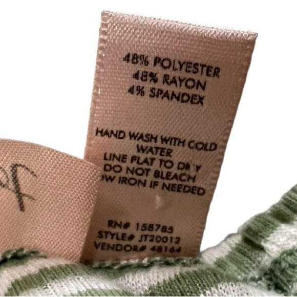 Willow + Root Striped Ruffle Short Sleeve Top Size M - Picture 4 of 7